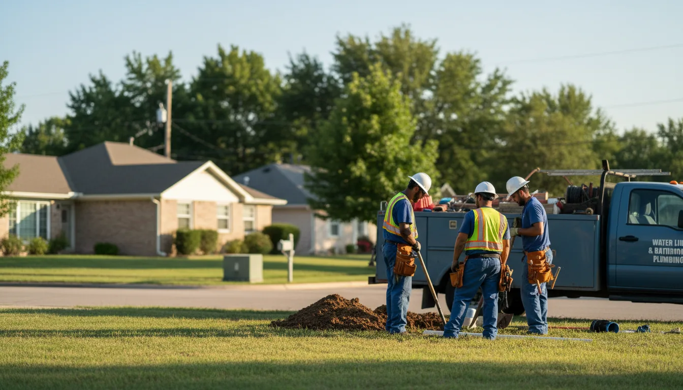Residential water line and bathroom plumbing service in Audubon, NJ